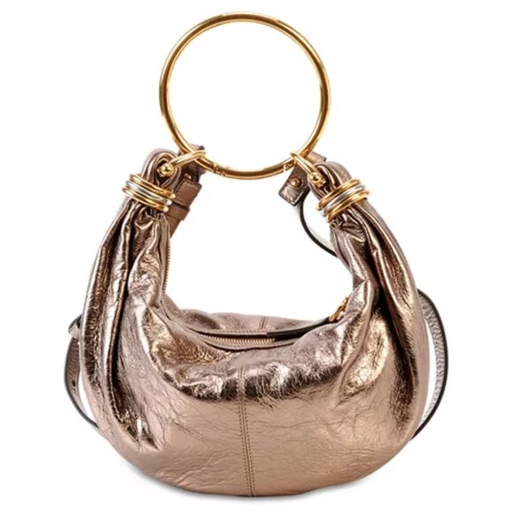 Chloe Small Bracelet Hobo Bag Shiny Gray NWT - Picture 1 of 5